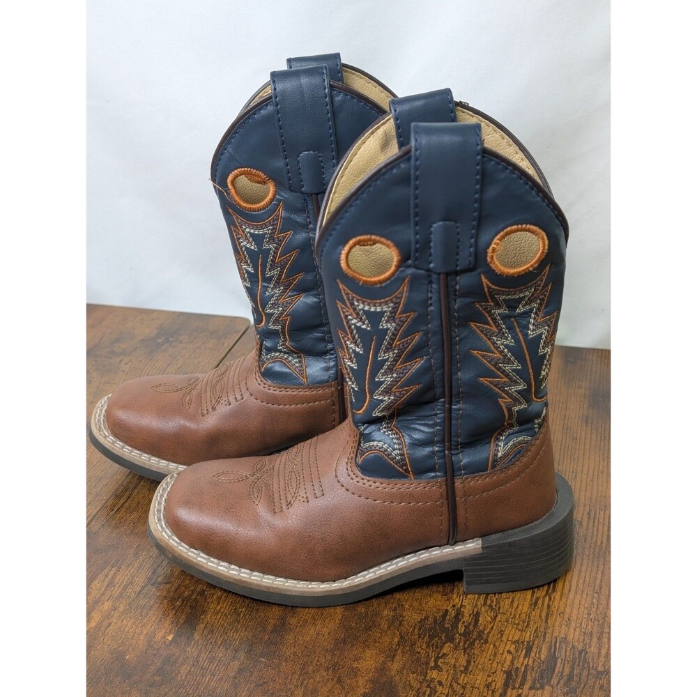 Smoky Mountain Boys Brown Pull-On Cowboy Western Boots Size 9R Style 1506C